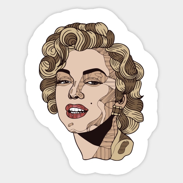 Marilyn Monroe Sticker by Shapwac12